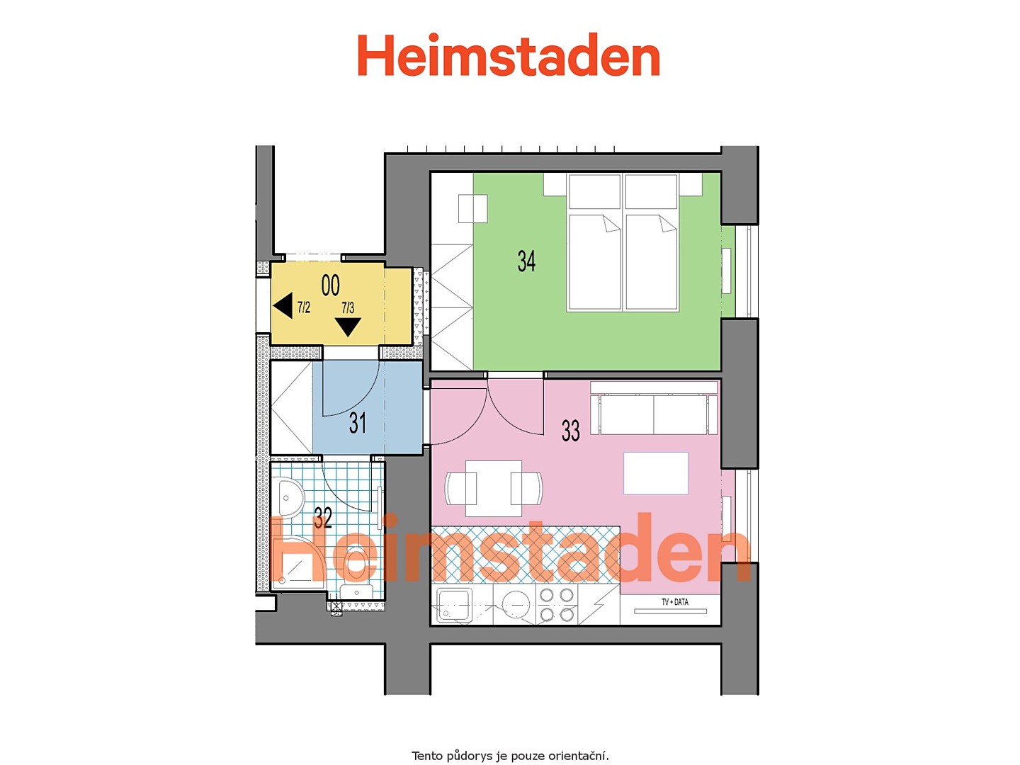 Pronájem bytu 1+1 32 m², Hlavní třída, Havířov - Město