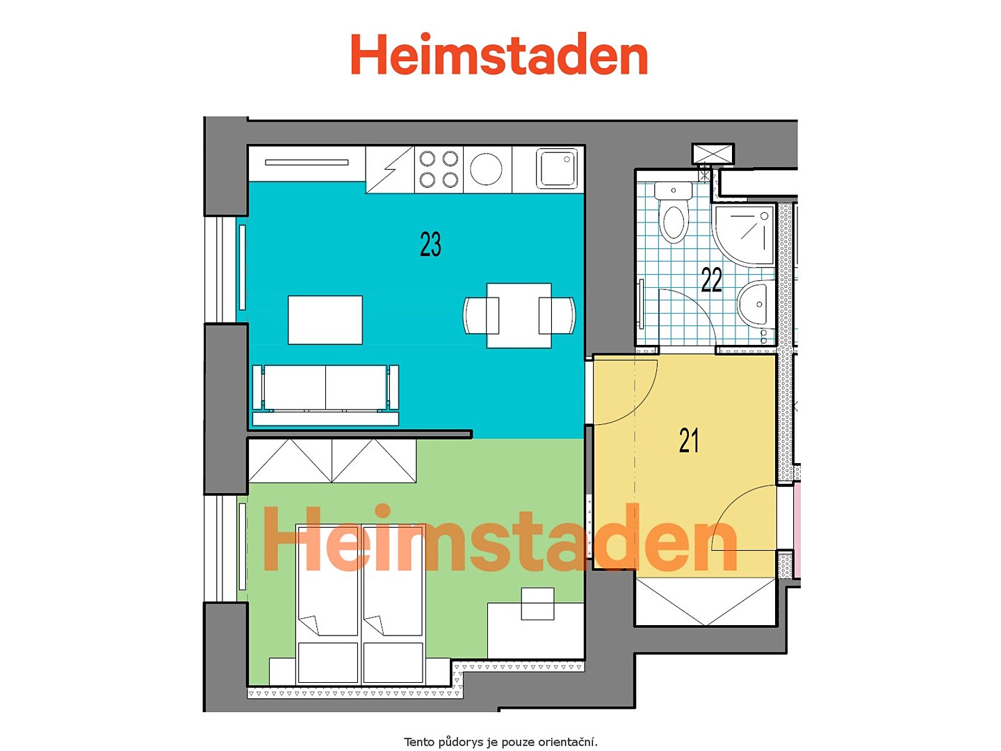 Pronájem bytu 1+kk 37 m², Hlavní třída, Havířov - Město