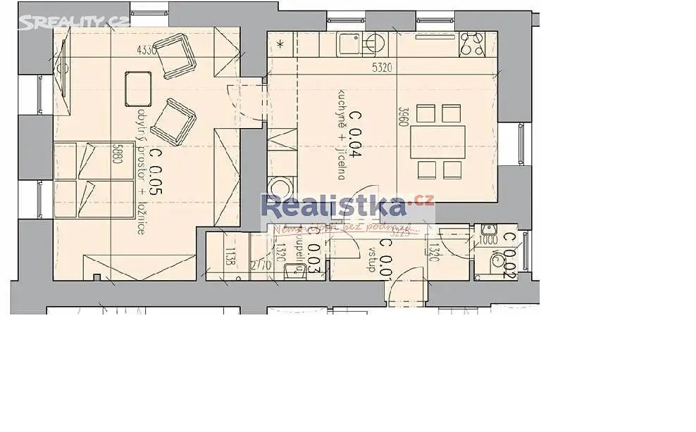 Pronájem bytu 1+1 56 m², Havlíčkova, Starý Plzenec
