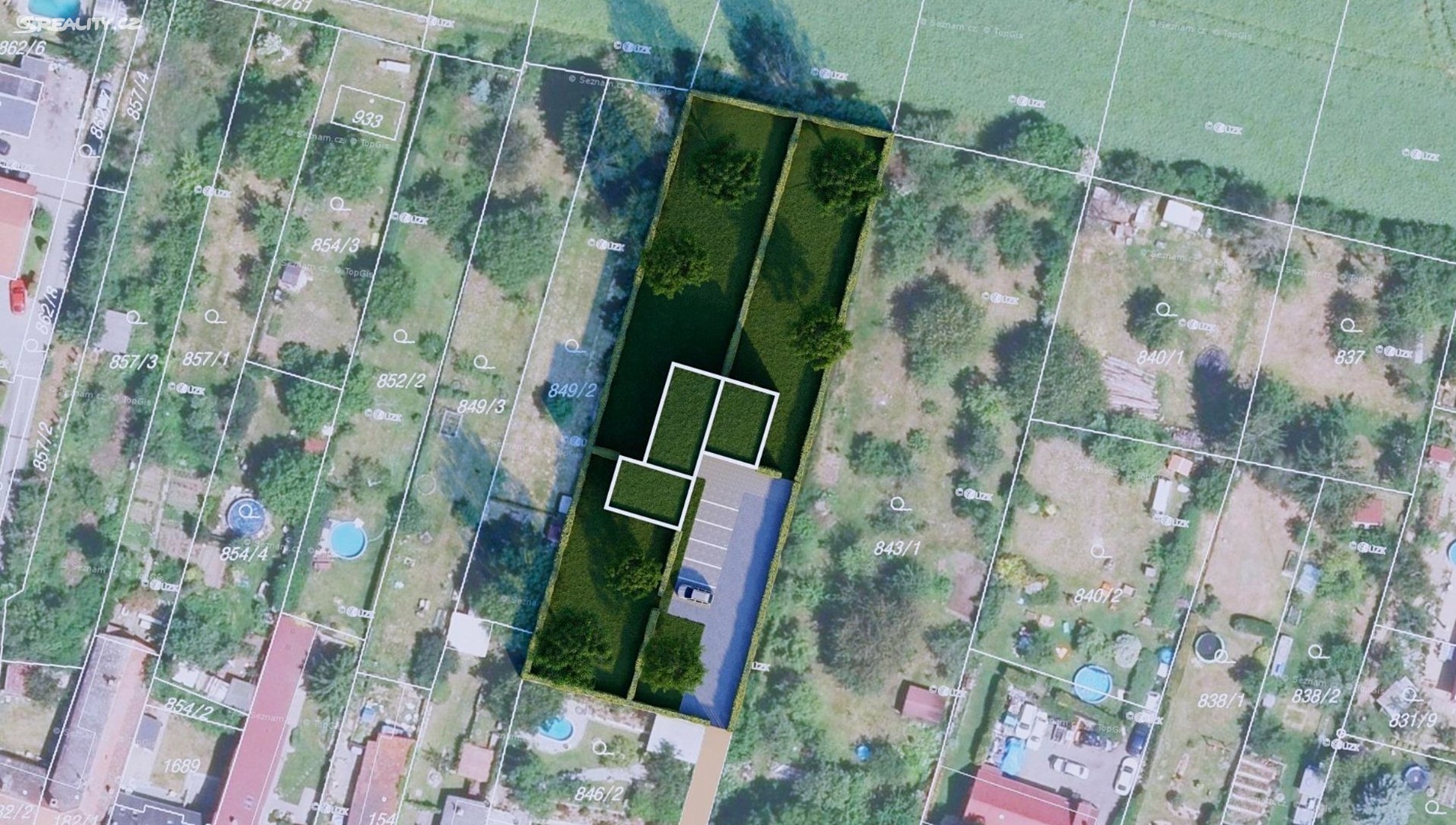 Prodej  stavebního pozemku 700 m², Bystřice, okres Benešov