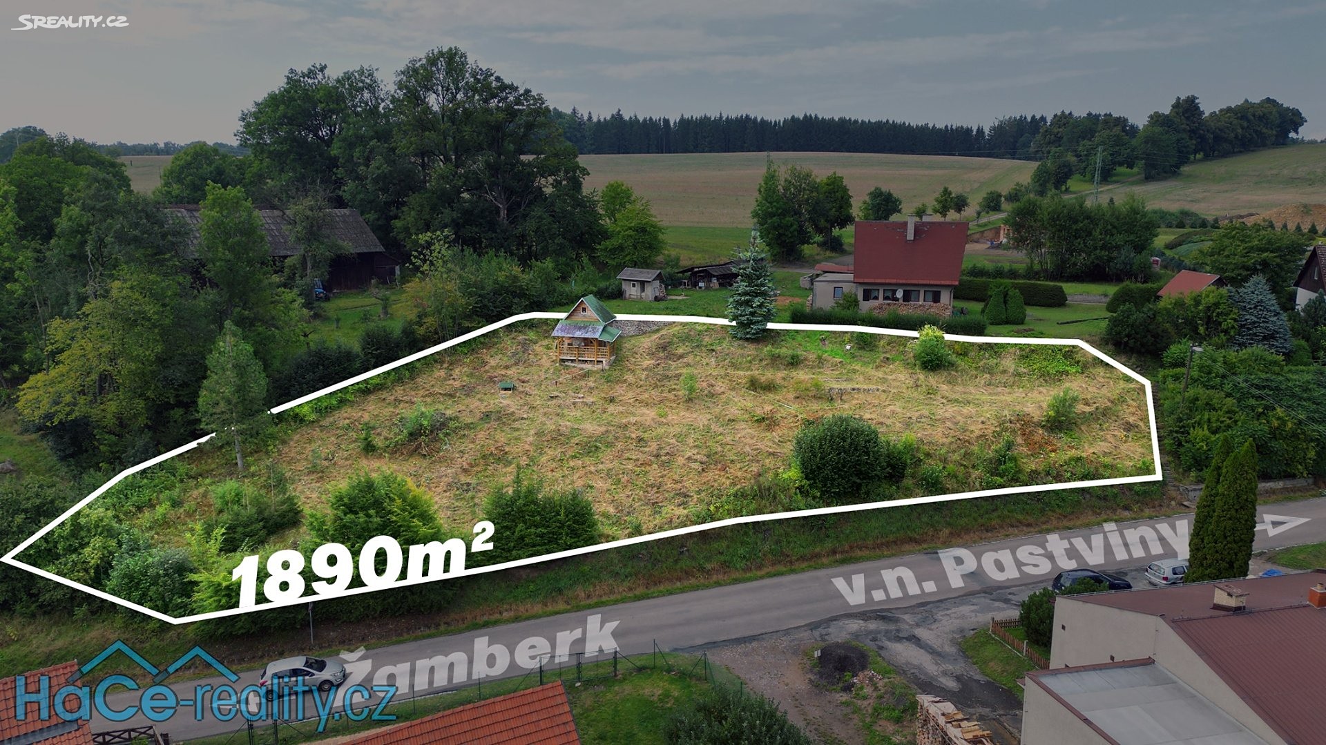 Prodej  stavebního pozemku 1 890 m², Nekoř, okres Ústí nad Orlicí