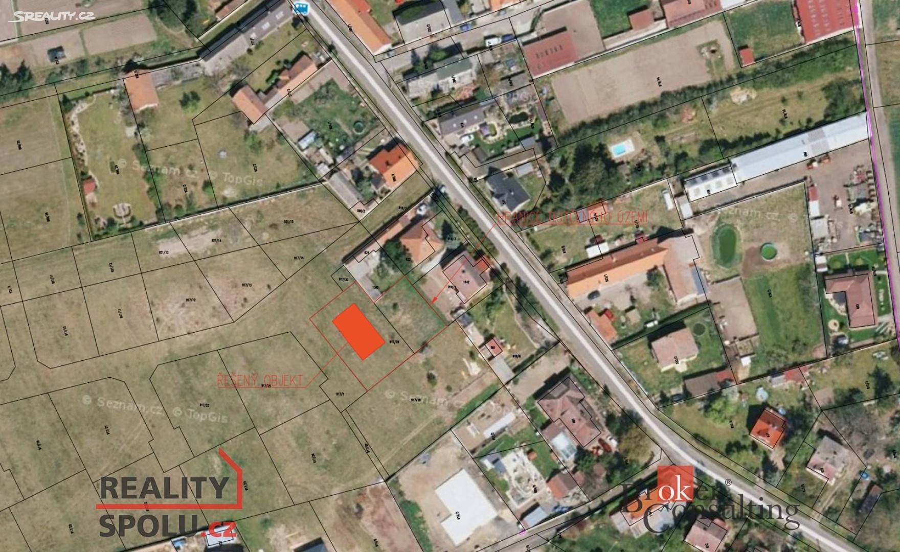 Prodej  stavebního pozemku 1 069 m², Záryby, okres Praha-východ