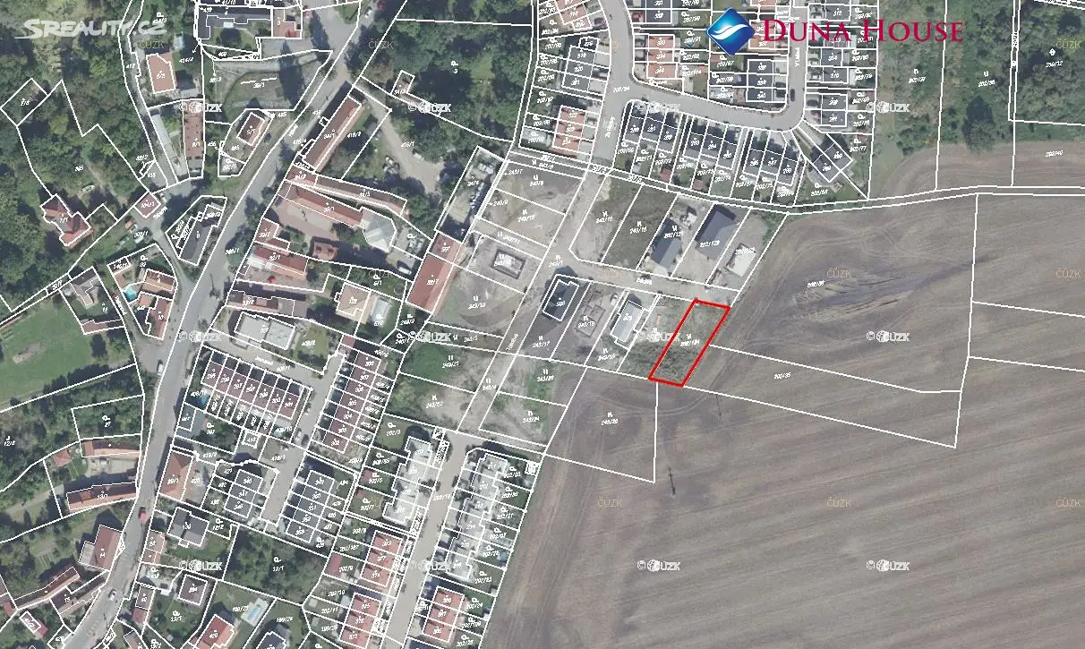 Prodej  stavebního pozemku 539 m², Buková, Zlonín