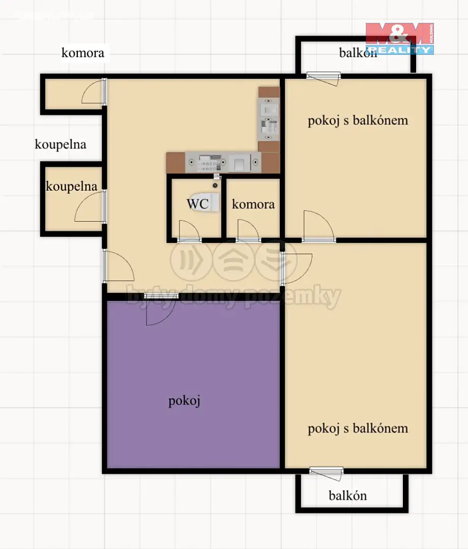 Pronájem bytu 3+1 75 m², Družstevní, Borohrádek