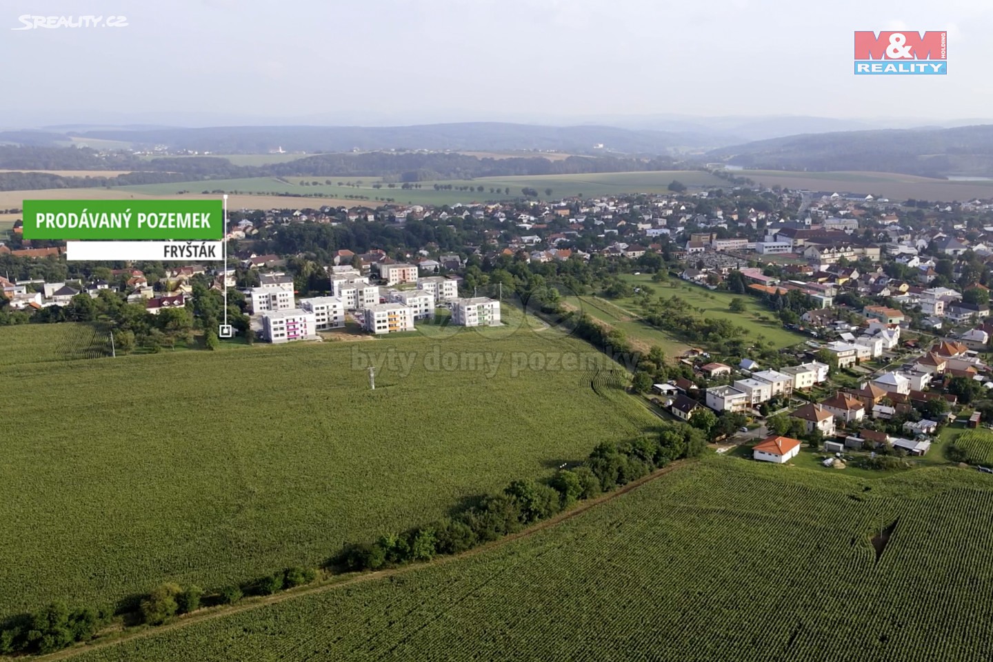 Prodej  stavebního pozemku 1 987 m², Komenského, Fryšták - Horní Ves