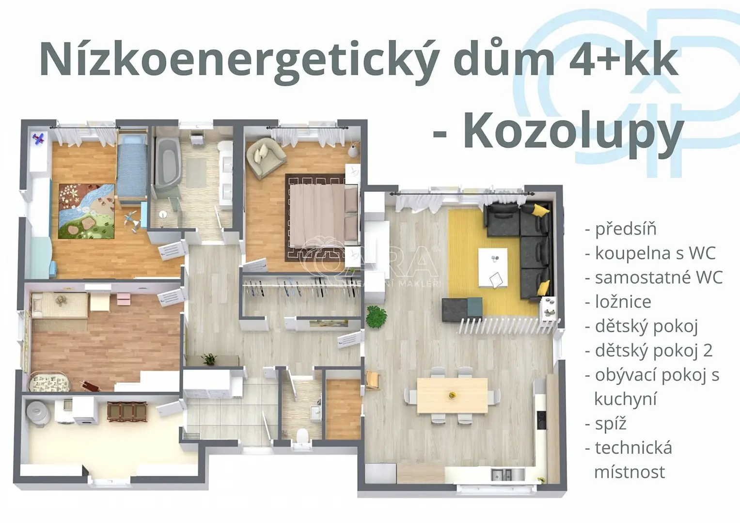 Prodej  projektu na klíč 200 m², pozemek 971 m², K Vechtru, Vysoký Újezd - Kozolupy