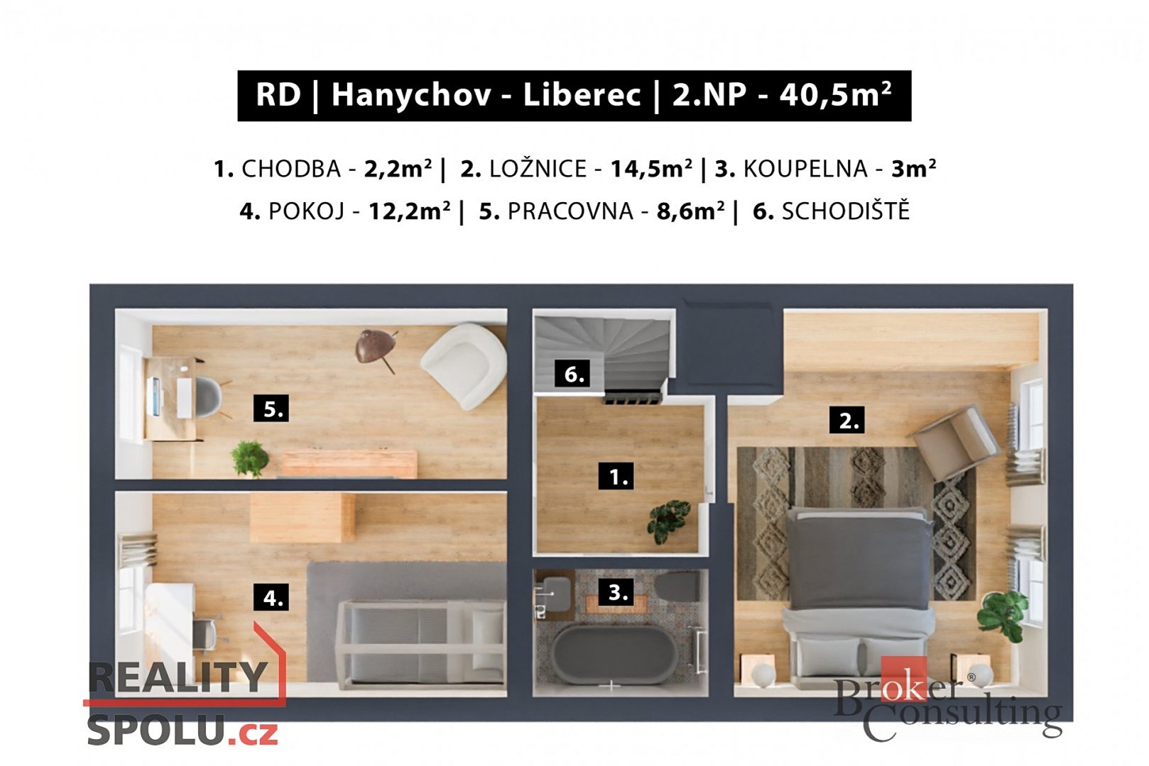 Prodej  rodinného domu 110 m², pozemek 168 m², Budějovická, Liberec - Liberec VIII-Dolní Hanychov