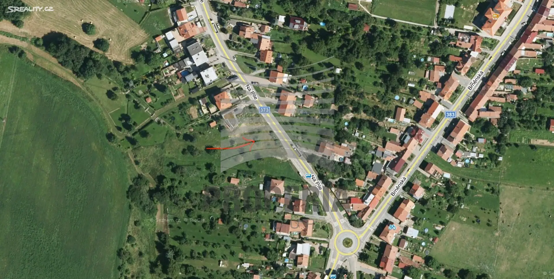 Prodej  stavebního pozemku 400 m², Ochoz u Brna, okres Brno-venkov
