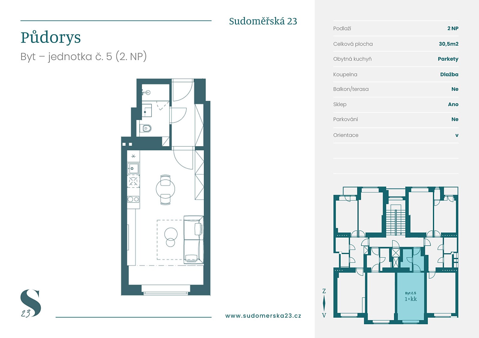 Prodej bytu 1+kk 31 m², Sudoměřská, Praha 3 - Žižkov