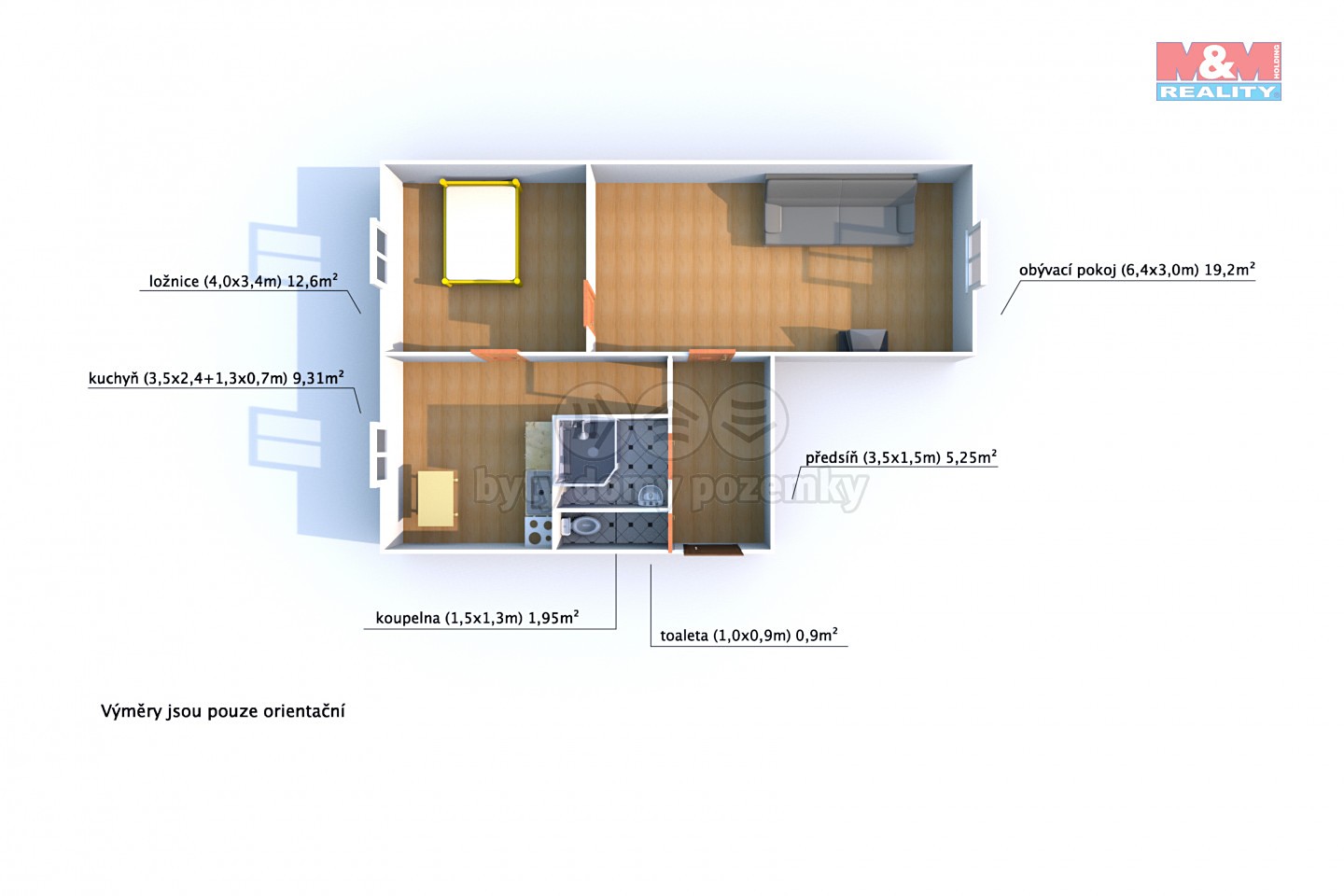 Prodej bytu 2+1 62 m², Střední, Nýřany