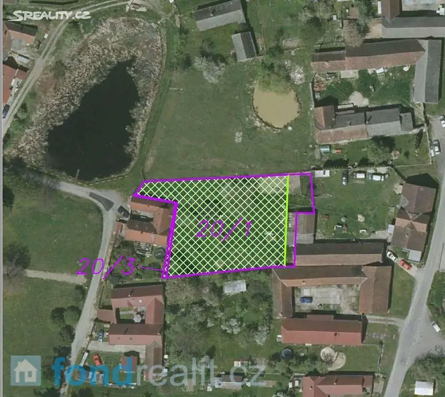 Prodej  stavebního pozemku 1 265 m², Borovany, okres České Budějovice