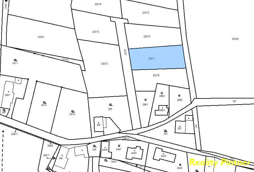 Prodej  stavebního pozemku 1 167 m², Příbram - Orlov, okres Příbram