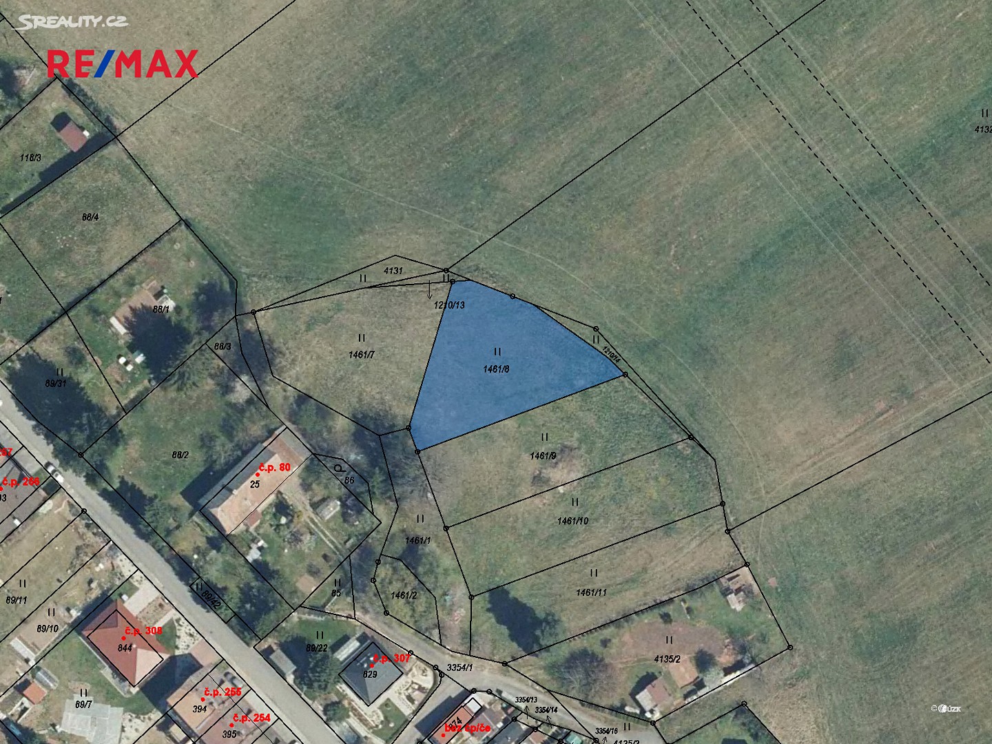 Prodej  stavebního pozemku 1 096 m², Rudoltice, okres Ústí nad Orlicí