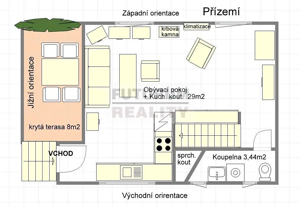 Pronájem  rodinného domu 69 m², pozemek 398 m², Ve Vejtrži, Hlásná Třebaň