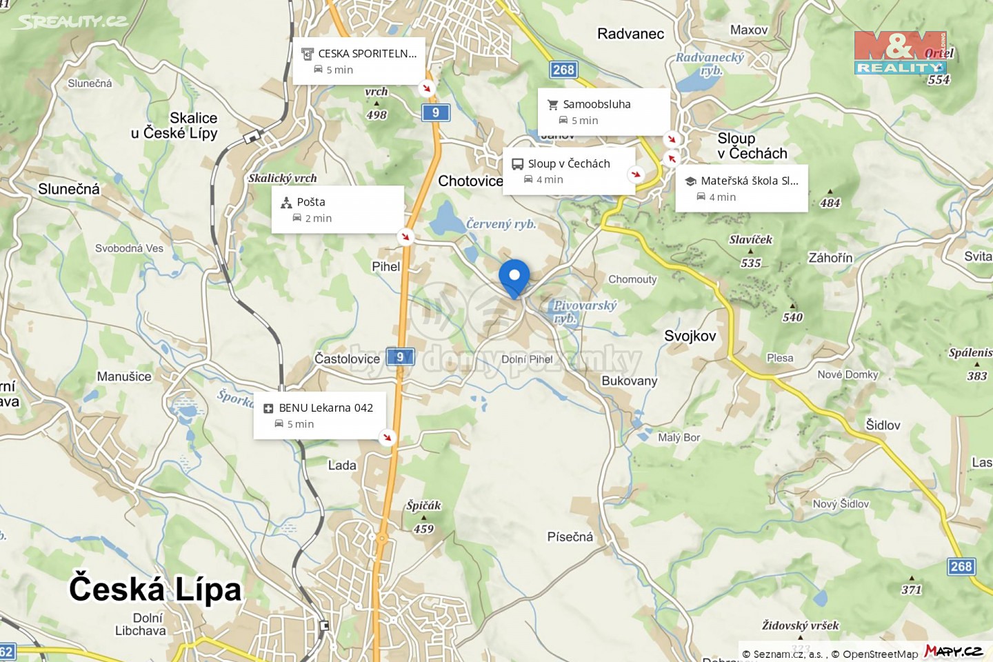 Pronájem bytu 1+1 36 m², Nový Bor - Pihel, okres Česká Lípa