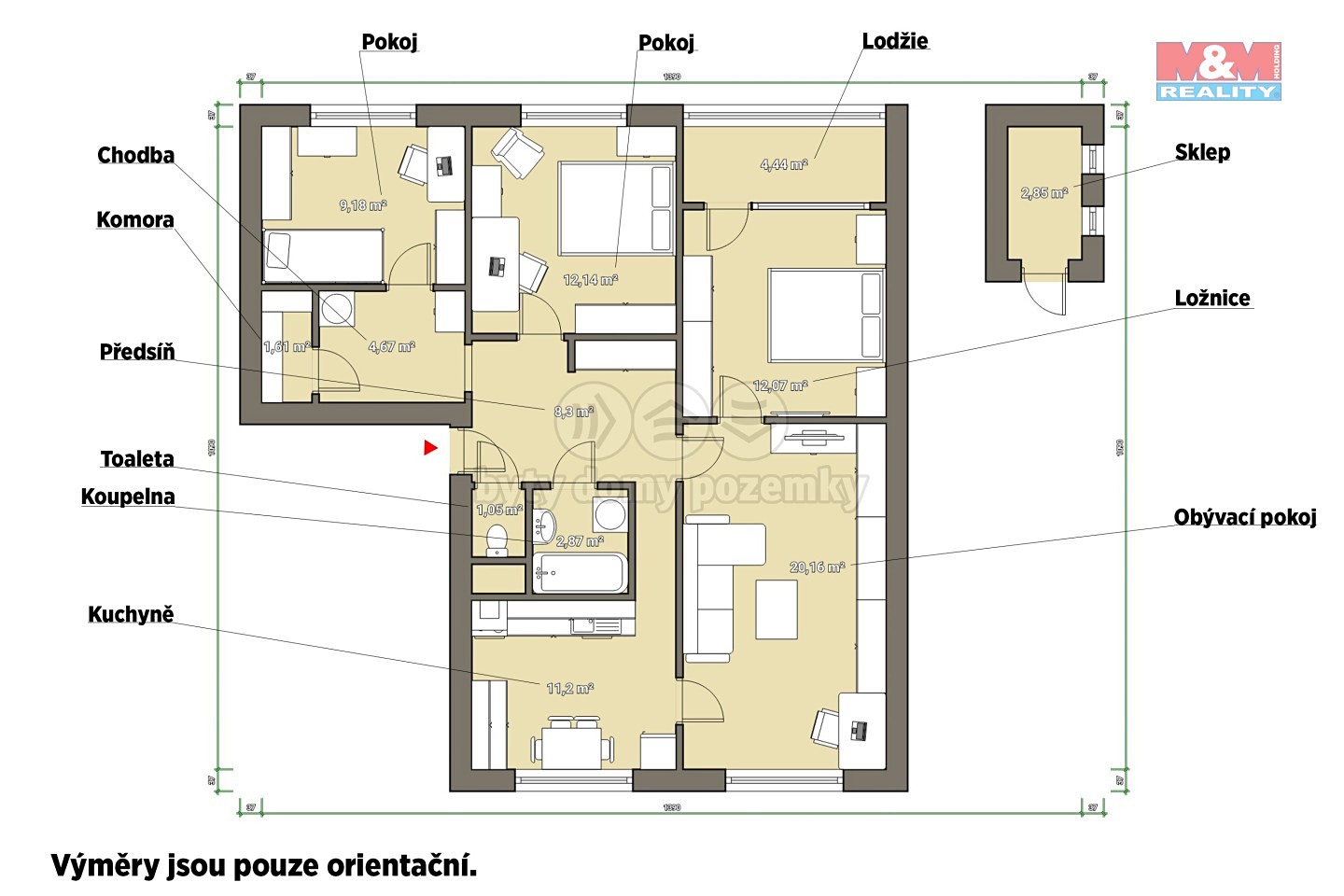 Prodej bytu 4+1 101 m², Lipová, Horní Bříza