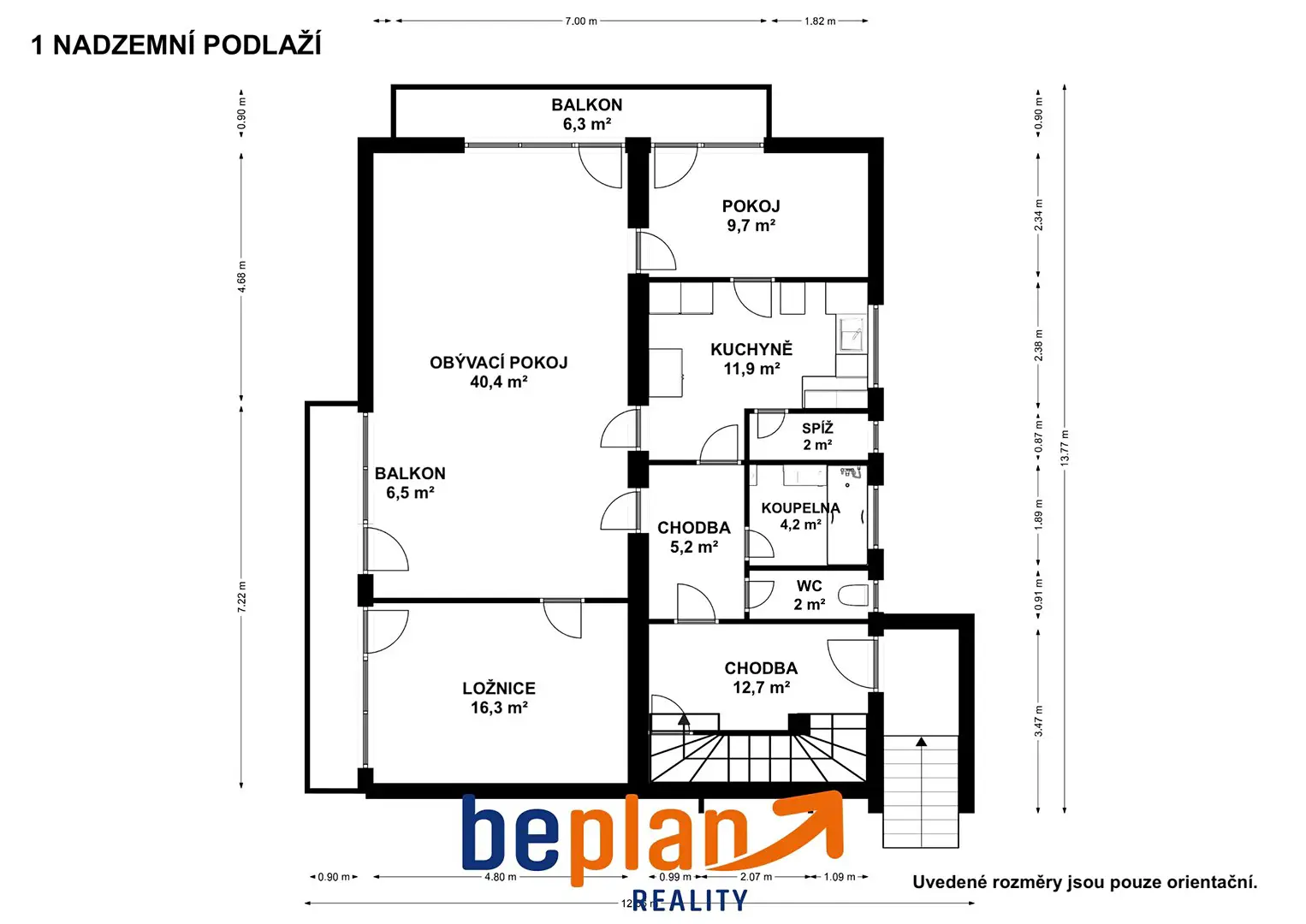Prodej  rodinného domu 220 m², pozemek 595 m², B. Čeňka, Jičín