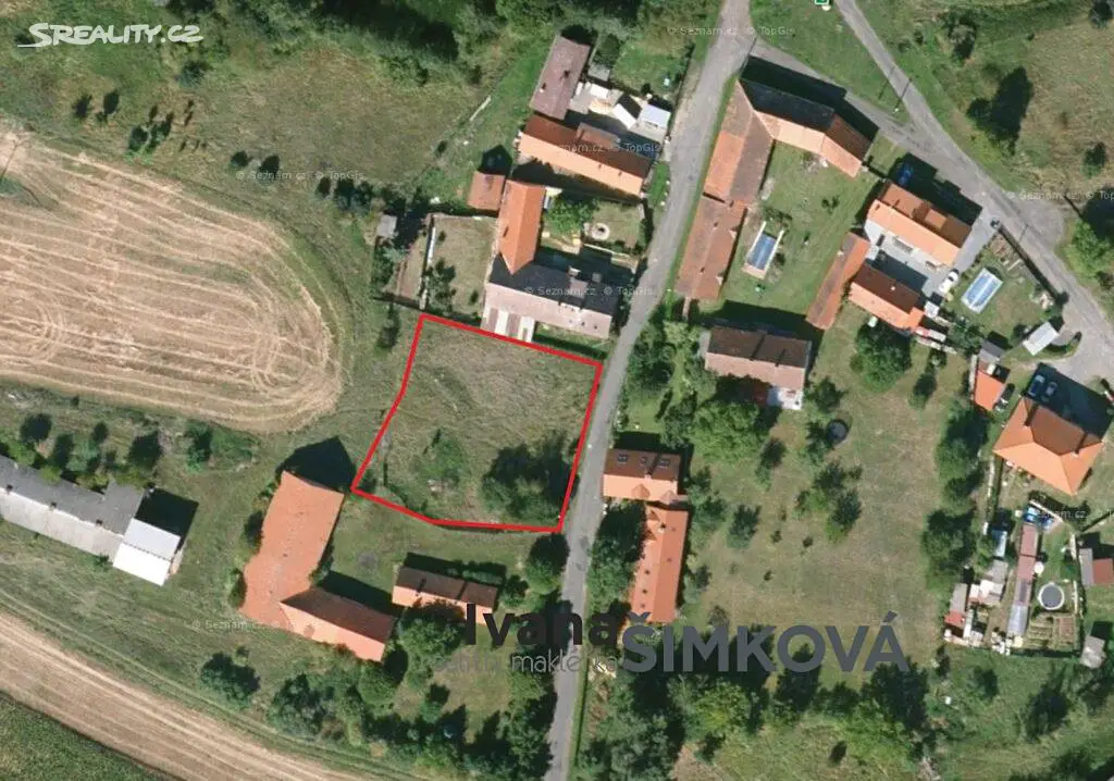 Prodej  stavebního pozemku 1 607 m², Dolní Hbity - Jelence, okres Příbram