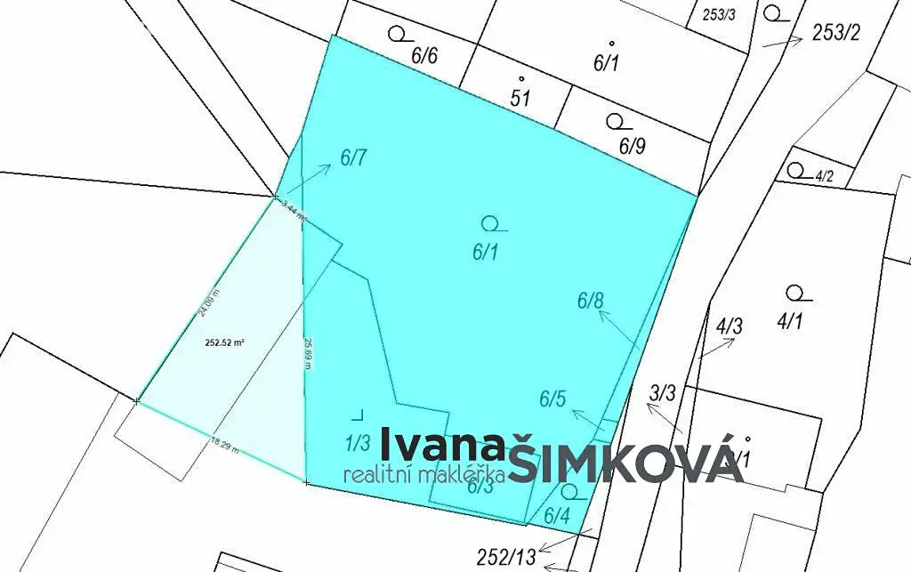 Prodej  stavebního pozemku 1 607 m², Dolní Hbity - Jelence, okres Příbram