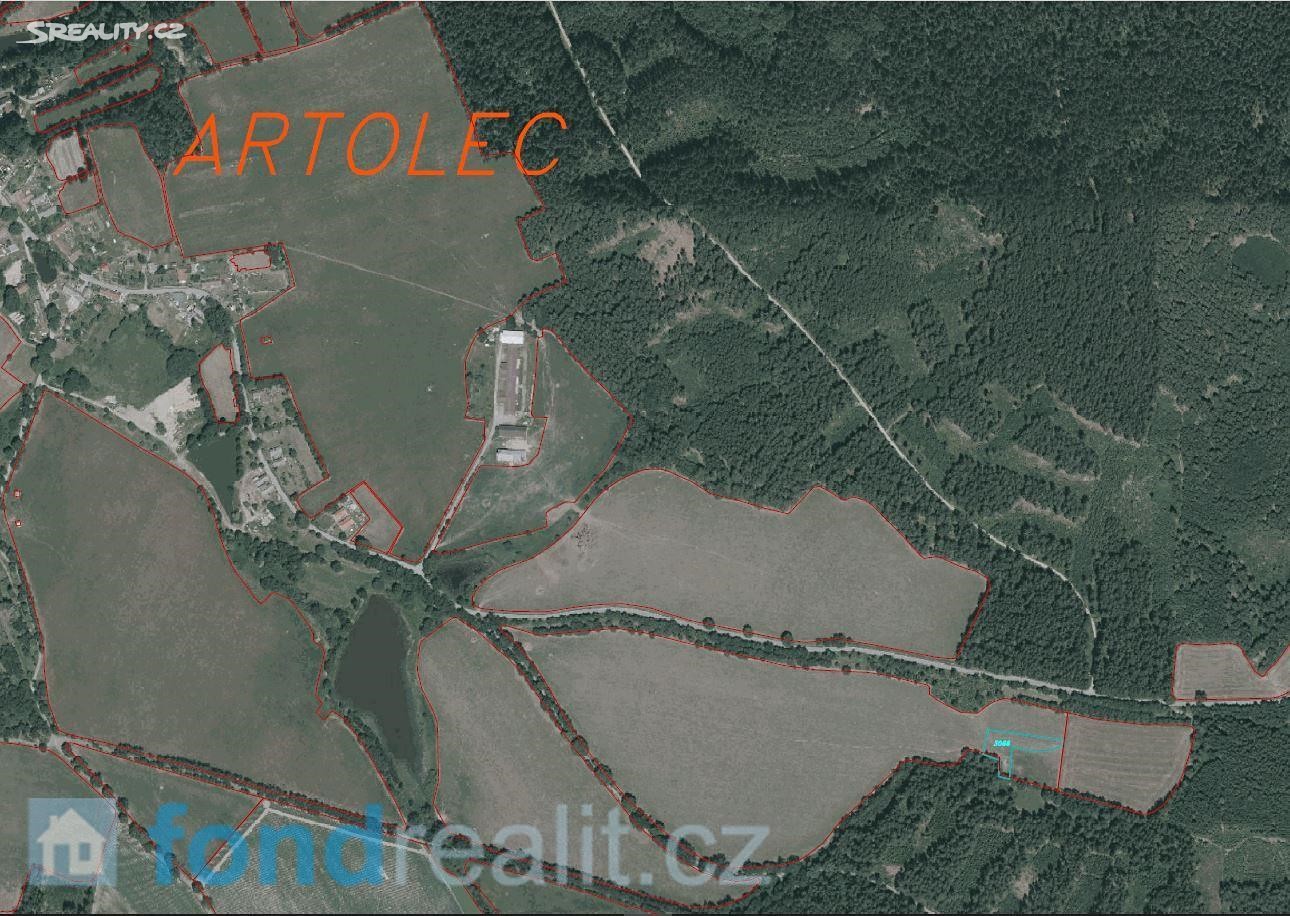 Prodej  pozemku 2 073 m², Nová Bystřice - Artolec, okres Jindřichův Hradec