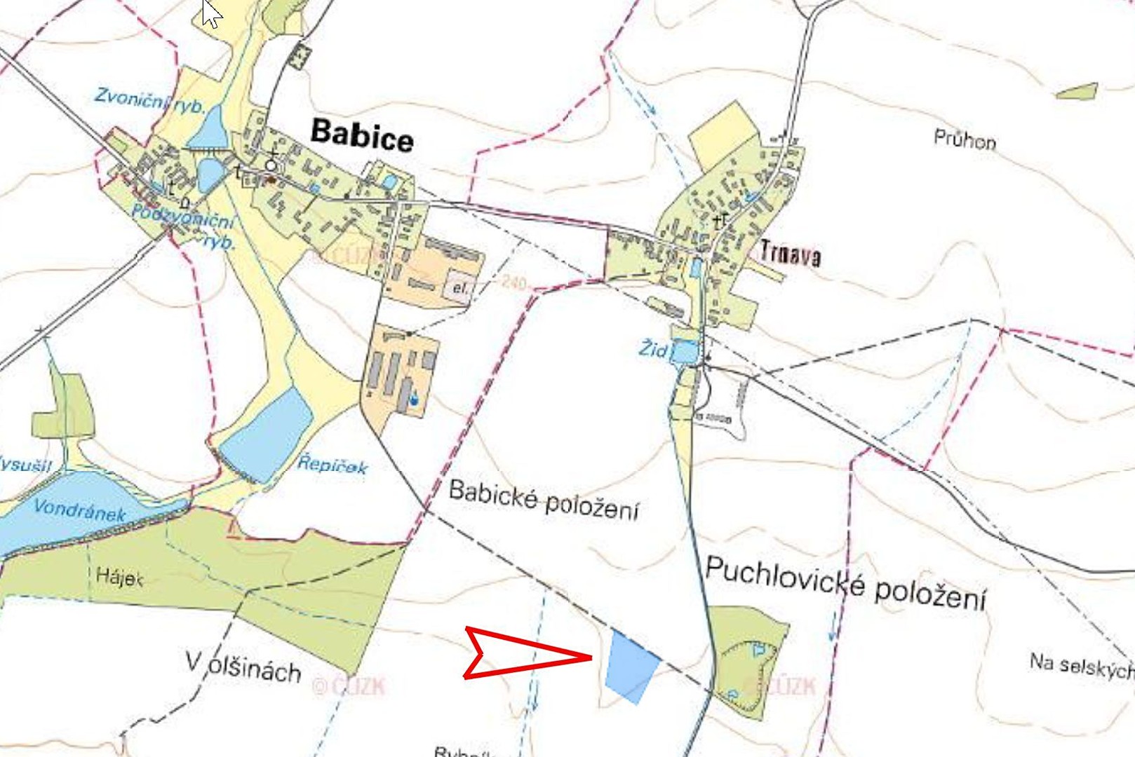 Prodej  pole 18 908 m², Boharyně - Trnava, okres Hradec Králové