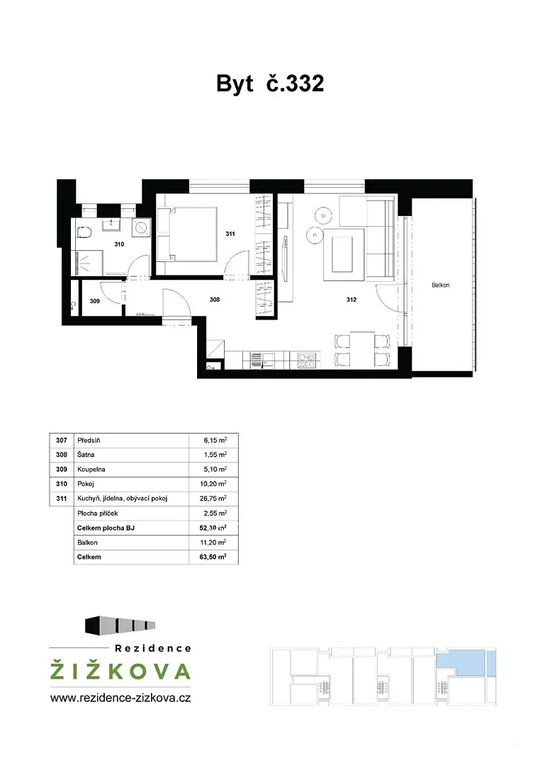 Prodej bytu 2+kk 52 m², Hodonín