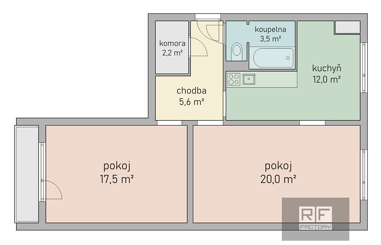 Prodej bytu 2+1 64 m², Sídliště, Hostinné