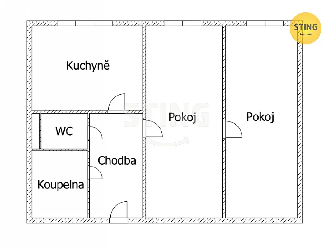 Prodej bytu 2+1 50 m², Družstevní, Třebíč - Horka-Domky