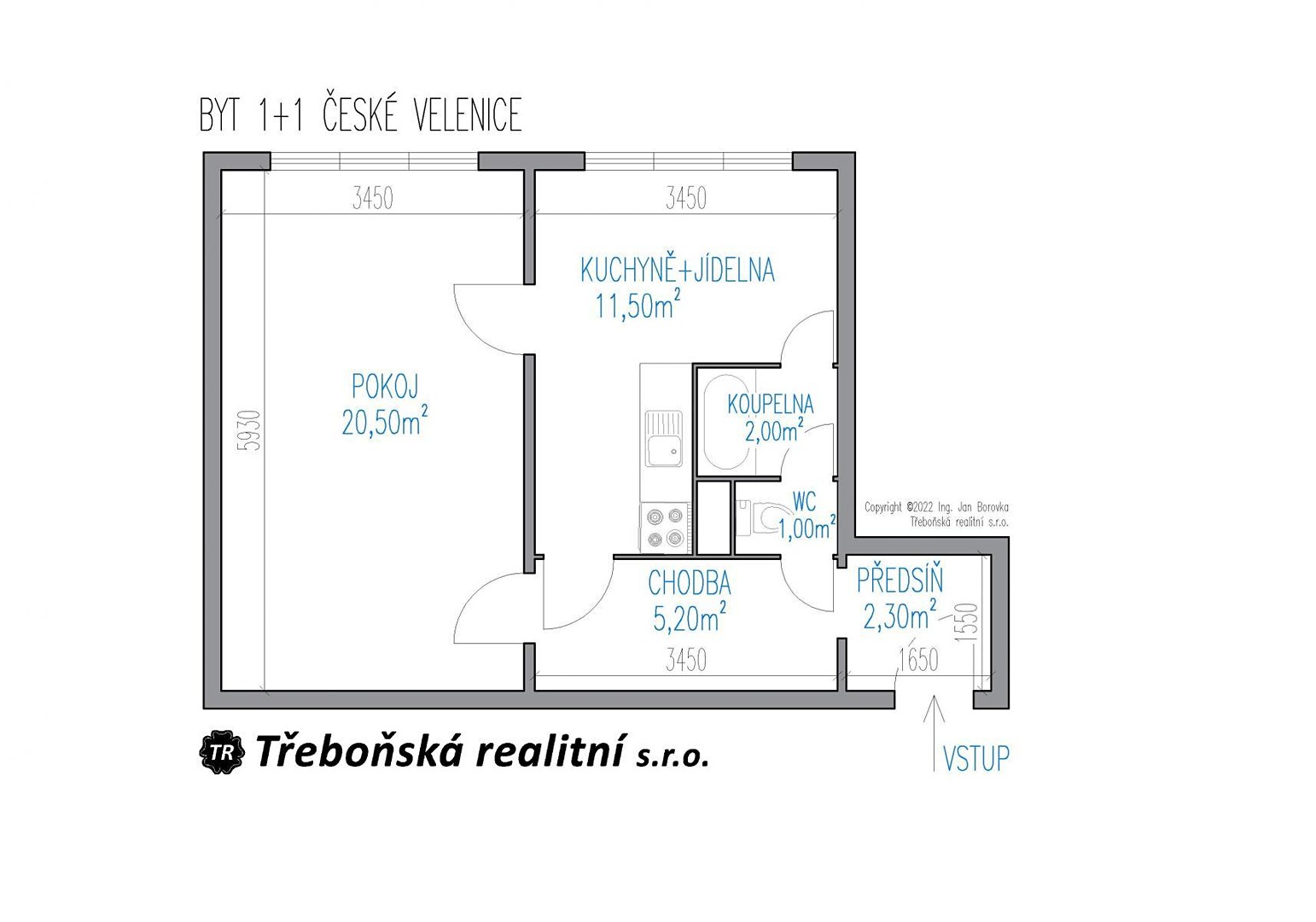 Pronájem bytu 1+1 43 m², Sídliště na Sadech, České Velenice