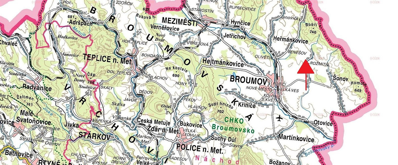 Broumov - Rožmitál, okres Náchod
