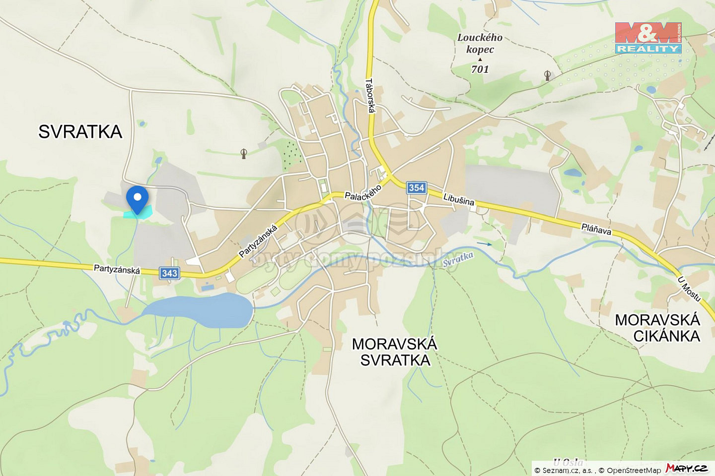 Partyzánská, Svratka, okres Žďár nad Sázavou