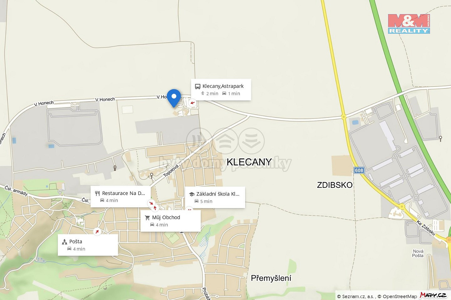 V Honech, Klecany, okres Praha-východ