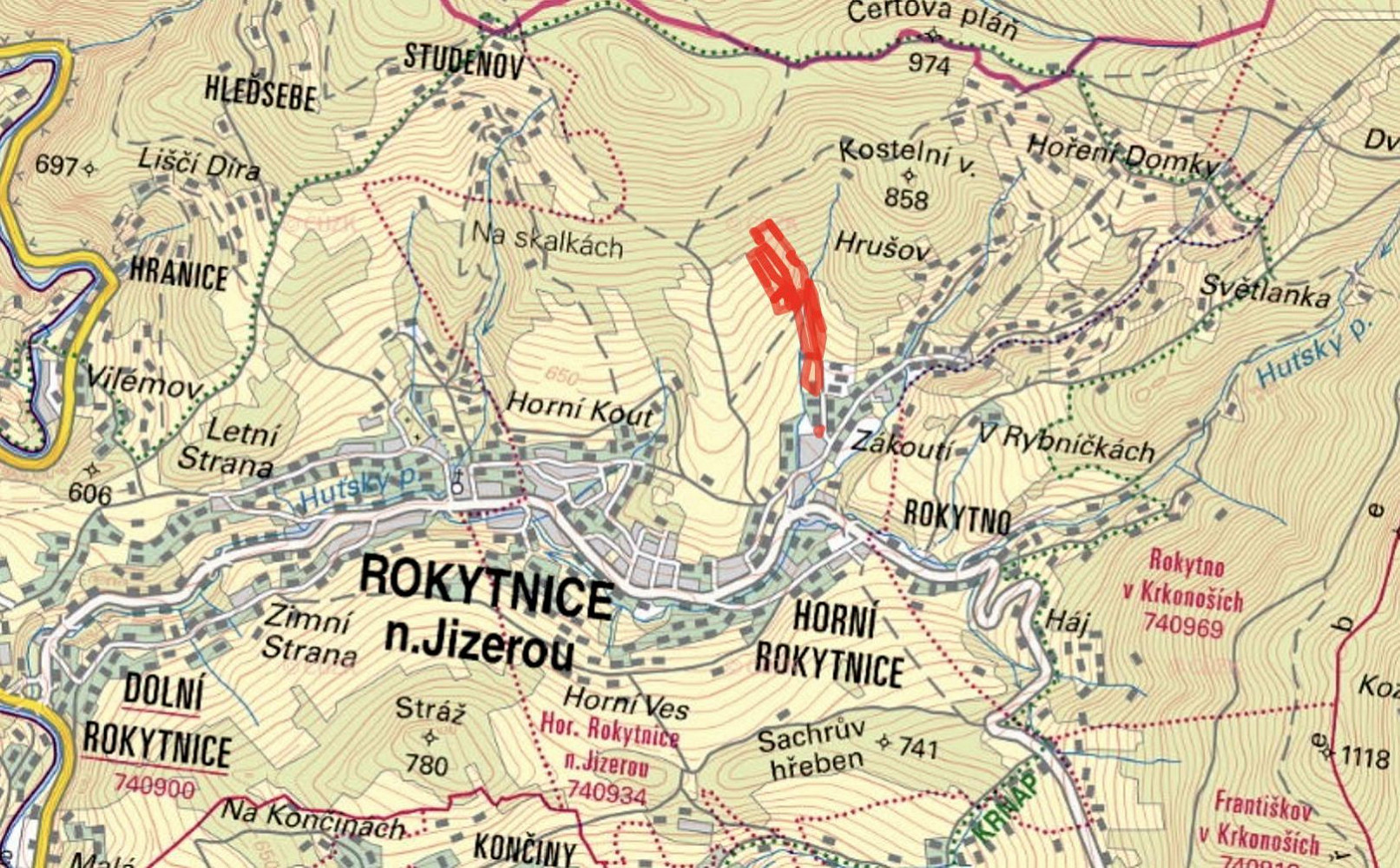 Rokytnice nad Jizerou - Horní Rokytnice, okres Semily
