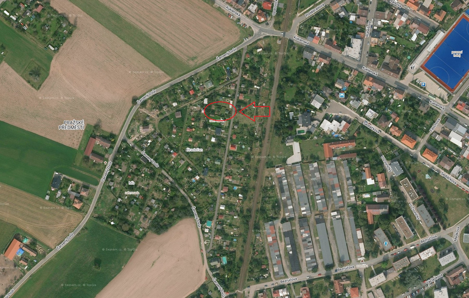 Zahrádkářská osada Hradečan, Hradec Králové - Pražské Předměstí