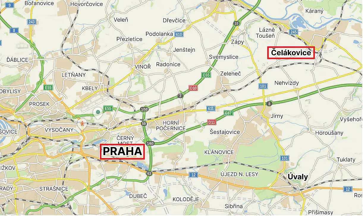 V Zahrádkách, Čelákovice - Záluží, okres Praha-východ