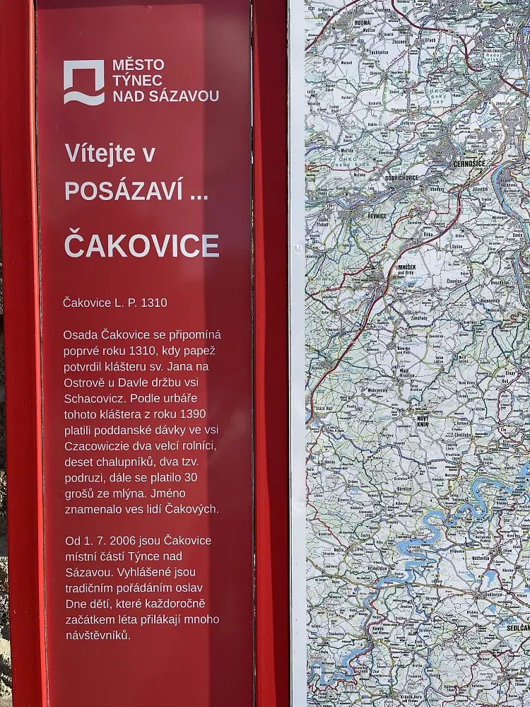 Týnec nad Sázavou - Čakovice, okres Benešov