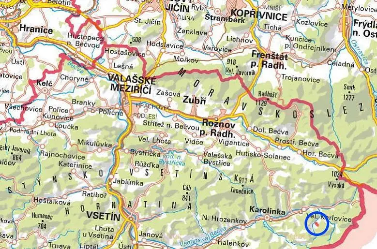 Velké Karlovice - Malé Karlovice, okres Vsetín