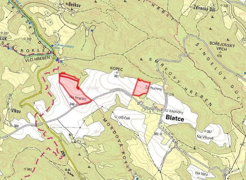 Blatce - Houska, okres Česká Lípa