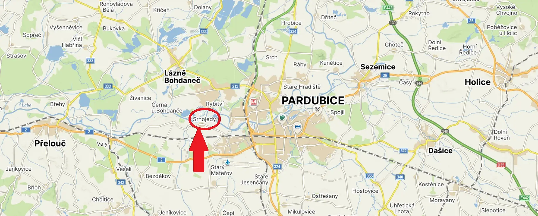 Popkovická, Srnojedy, okres Pardubice