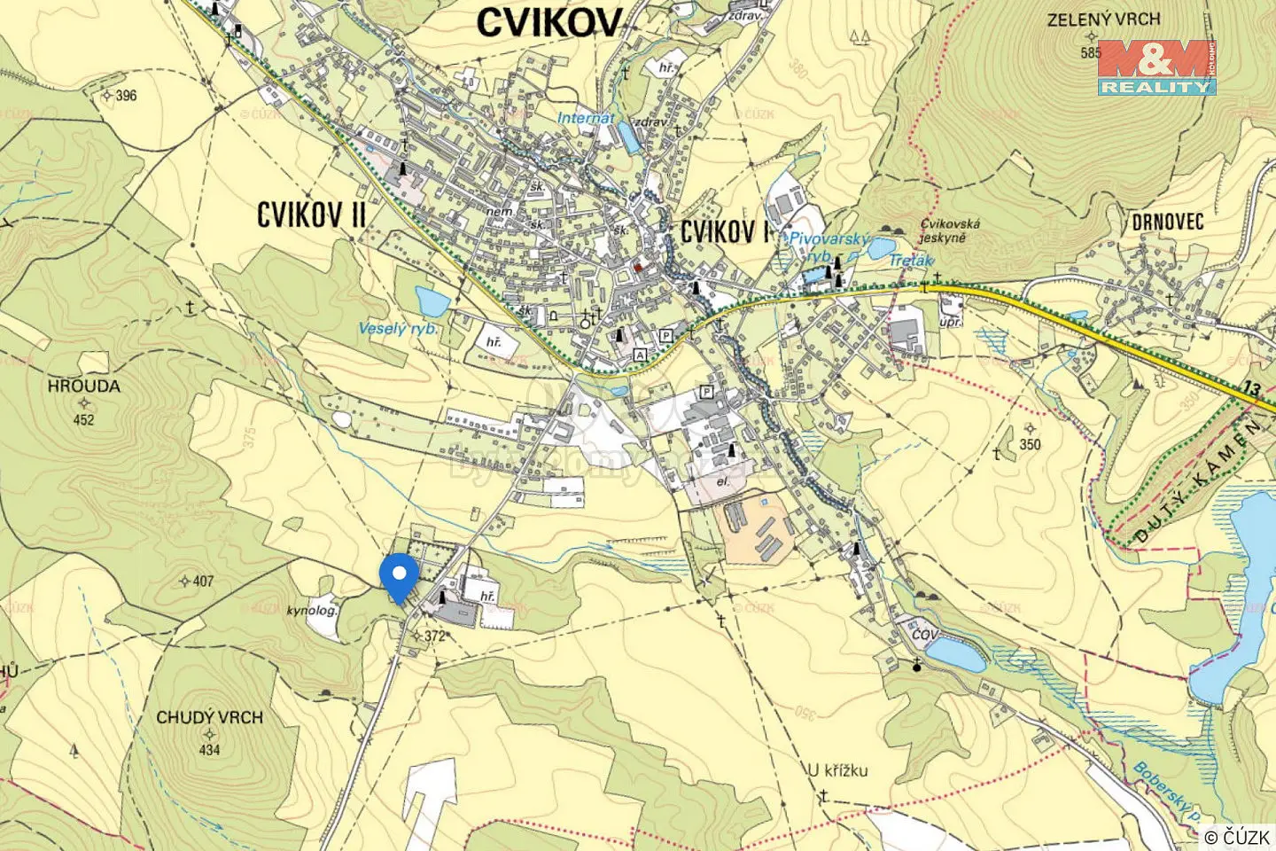 Československé armády, Cvikov - Cvikov I, okres Česká Lípa
