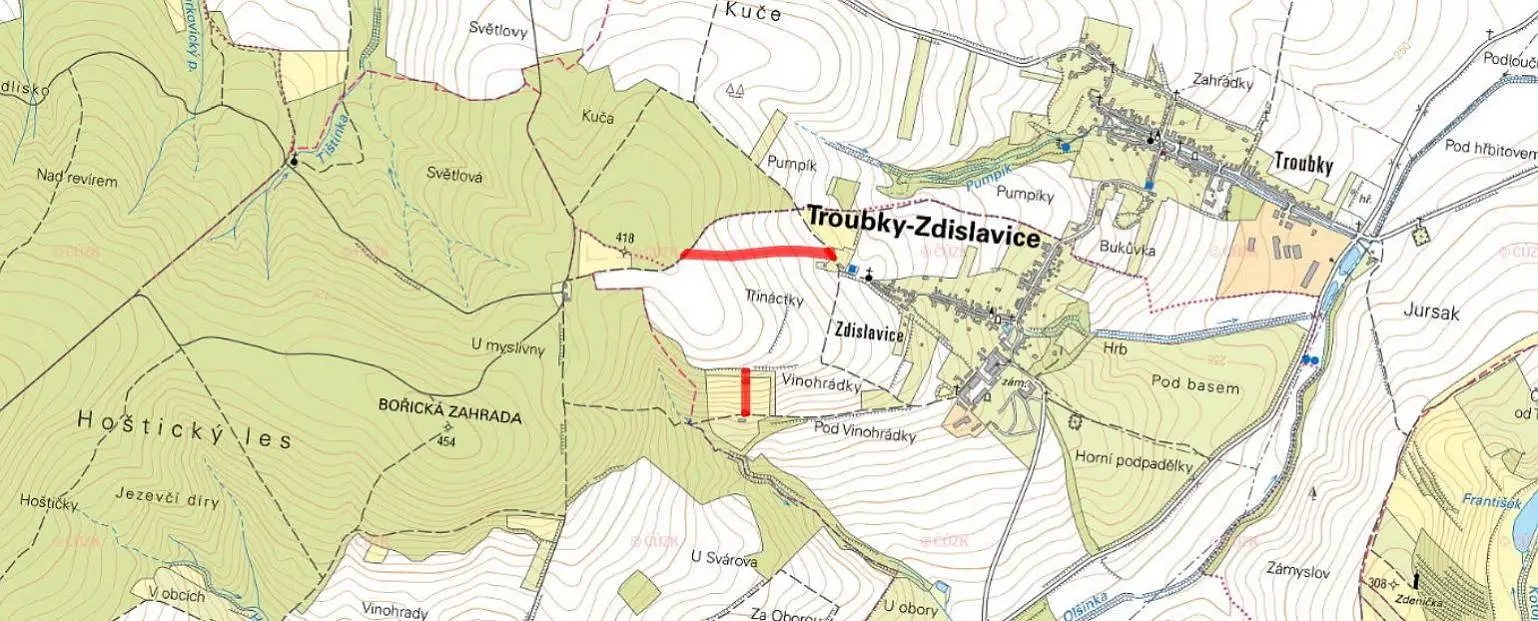Troubky-Zdislavice - Zdislavice, okres Kroměříž