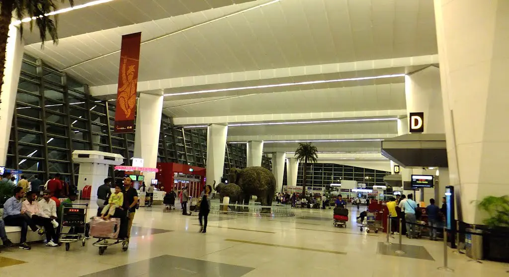 Departure Hall of the Indira Gandhi Airport, Delhi, India