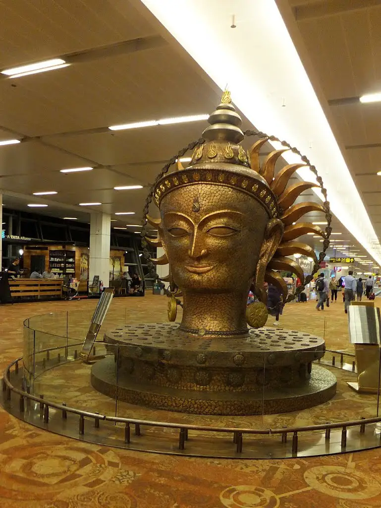 A Statue in the Departure Lounge, Indira Gandhi Airport, Delhi, India