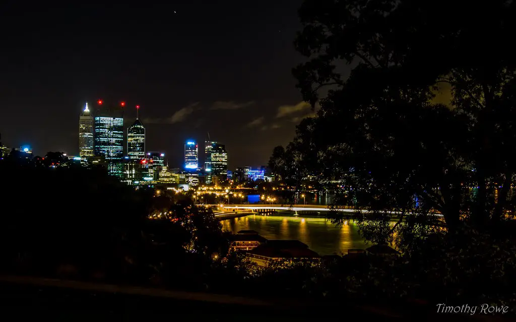 Perth at Night from the Gardens
