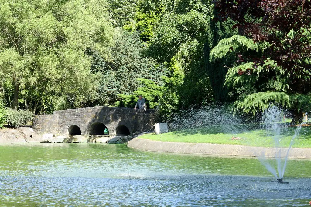 Little bridge at the park of Mouscron