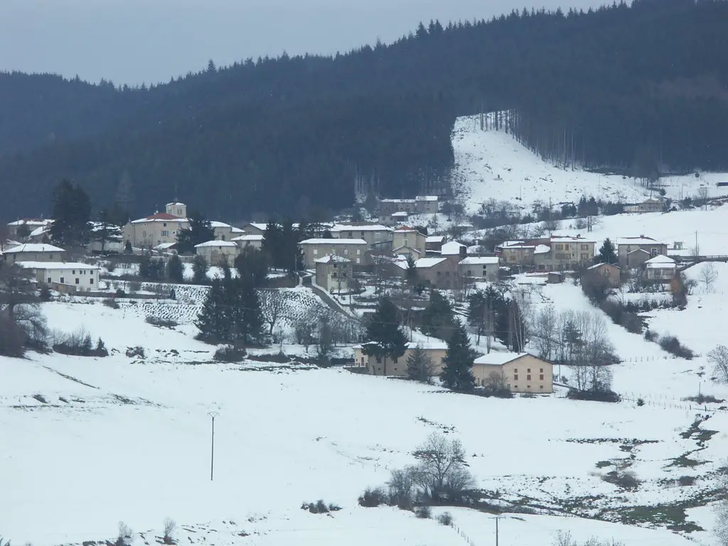 Meaux la Montagne sous la neige en hiver 2005