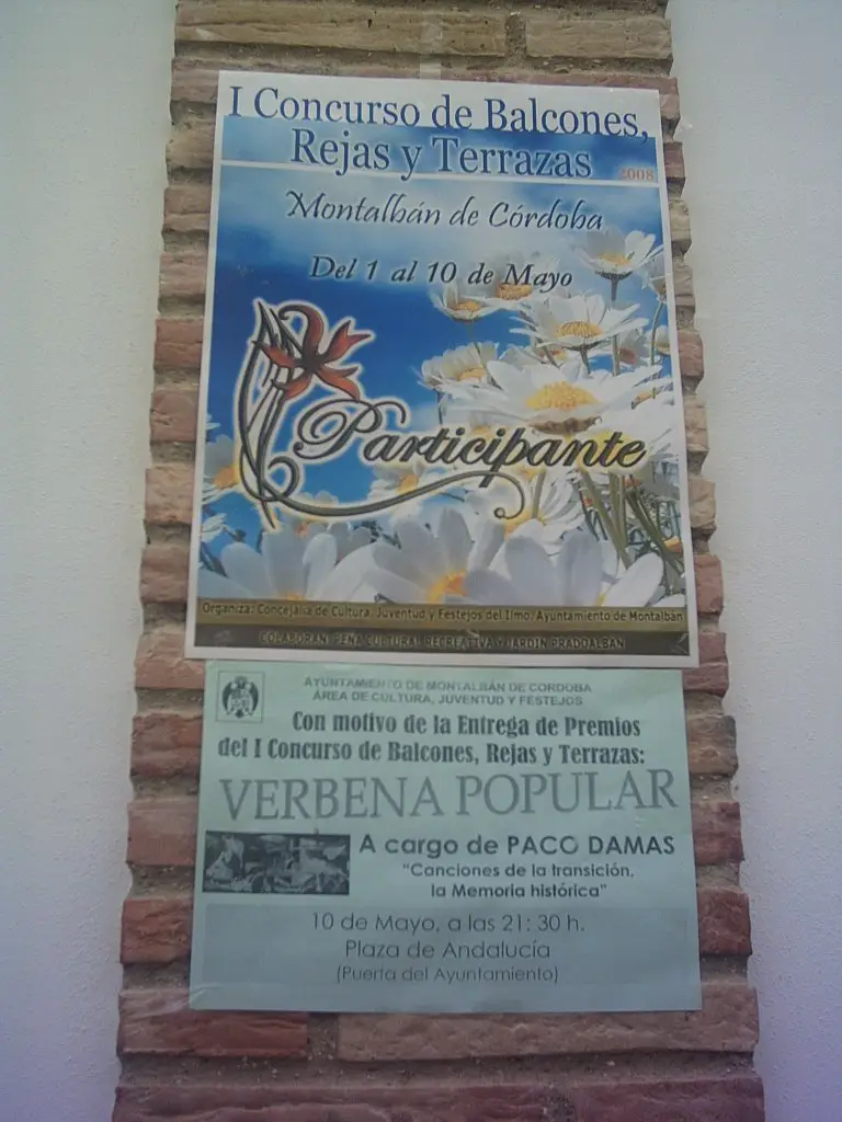 Montalbán de Córdoba Cartel del Concurso de Rejas y Balcones