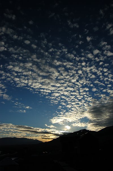 morning sky above Salimu Lake, Xinjiang ,China