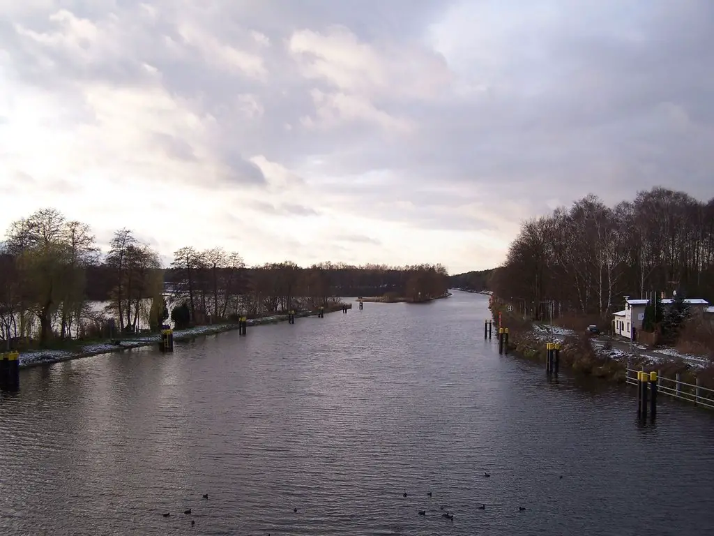 Blick von der Brücke Richtung Westen, Oder-Spree-Kanal, November 2008