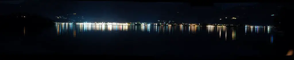 Nydri night panorama from Madouri